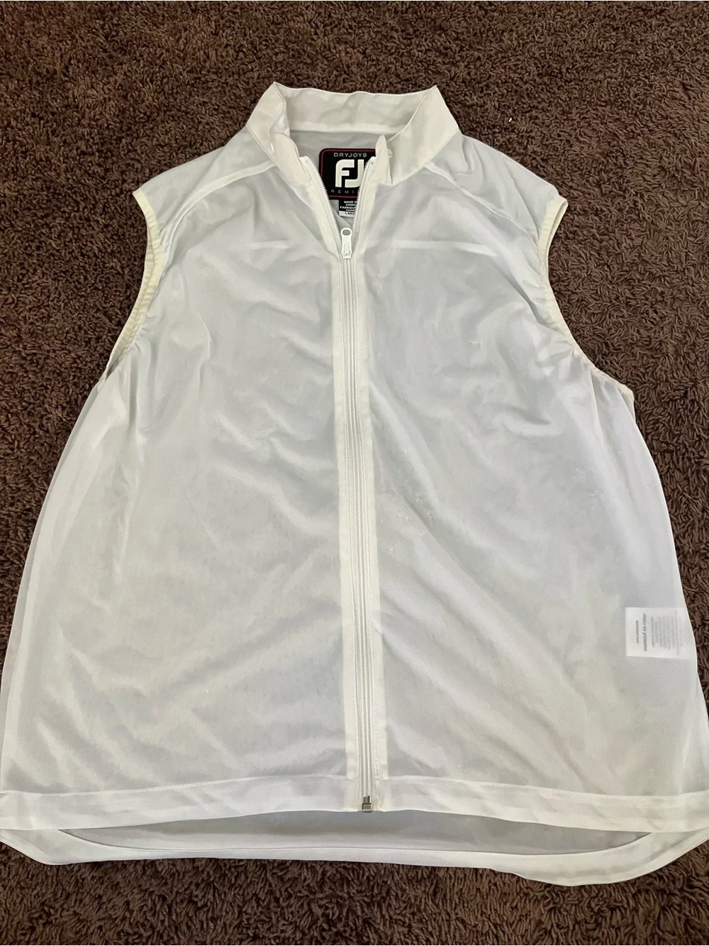 Mens FootJoys DryJoys Premier Golf Athletic Vest White Size Large